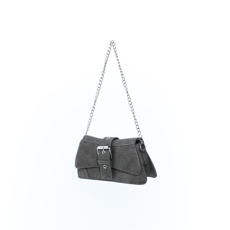Fashion, accesorii si bijuterii - Femei - Accesorii femei - Genti si rucsacuri femei - Geanta de umar, de dama, din material sintetic, ButicCochet, 22x12x5 cm, Gri - GND1031 - Infinity.ro