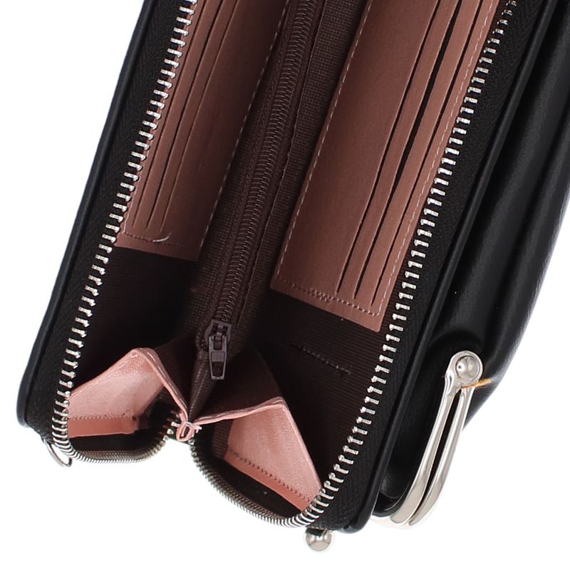 Fashion, accesorii si bijuterii - Femei - Accesorii femei - Genti si rucsacuri femei - Geanta portofel, din material sintetic, Buticcochet, 19x10x4 cm, Negru - PR1095 - Infinity.ro