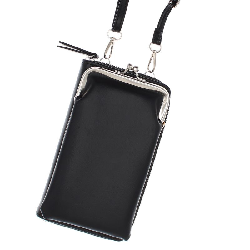 Fashion, accesorii si bijuterii - Femei - Accesorii femei - Genti si rucsacuri femei - Geanta portofel, din material sintetic, Buticcochet, 19x10x4 cm, Negru - PR1095 - Infinity.ro