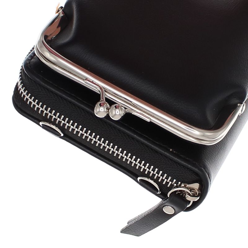 Fashion, accesorii si bijuterii - Femei - Accesorii femei - Genti si rucsacuri femei - Geanta portofel, din material sintetic, Buticcochet, 19x10x4 cm, Negru - PR1095 - Infinity.ro