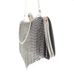 Fashion, accesorii si bijuterii - Femei - Accesorii femei - Genti si rucsacuri femei - Geanta clutch, de dama, din material sintetic, ButicCochet, 19x12x4 cm, cu strasuri, Negru - GND850 - Infinity.ro