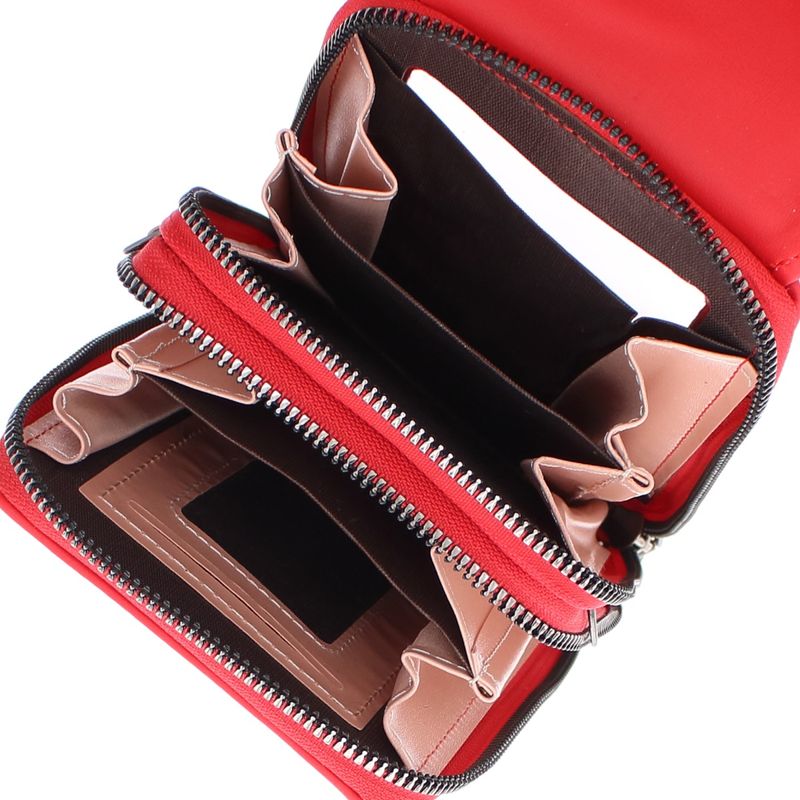 Fashion, accesorii si bijuterii - Femei - Accesorii femei - Genti si rucsacuri femei - Geanta portofel, din material sintetic, Buticcochet, 18x11x4 cm, Rosu - PR1088 - Infinity.ro