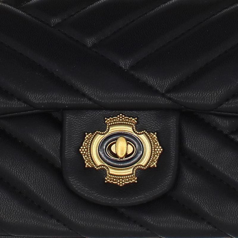 Fashion, accesorii si bijuterii - Femei - Accesorii femei - Genti si rucsacuri femei - Geanta de umar, de dama, din material sintetic, ButicCochet, 23x13x7 cm, Negru - GND1012 - Infinity.ro