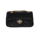 Fashion, accesorii si bijuterii - Femei - Accesorii femei - Genti si rucsacuri femei - Geanta de umar, de dama, din material sintetic, ButicCochet, 23x13x7 cm, Negru - GND1012 - Infinity.ro