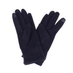 Fashion, accesorii si bijuterii - Femei - Accesorii femei - Manusi femei - Manusi dama, de iarna, din material sintetic si bumbac, cu degete, model cu fundita, one size, Bleumarin - MA296 - Infinity.ro
