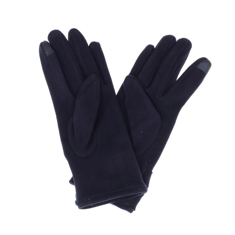 Fashion, accesorii si bijuterii - Femei - Accesorii femei - Manusi femei - Manusi dama, de iarna, din material sintetic si bumbac, cu degete, model cu fundita, one size, Bleumarin - MA296 - Infinity.ro