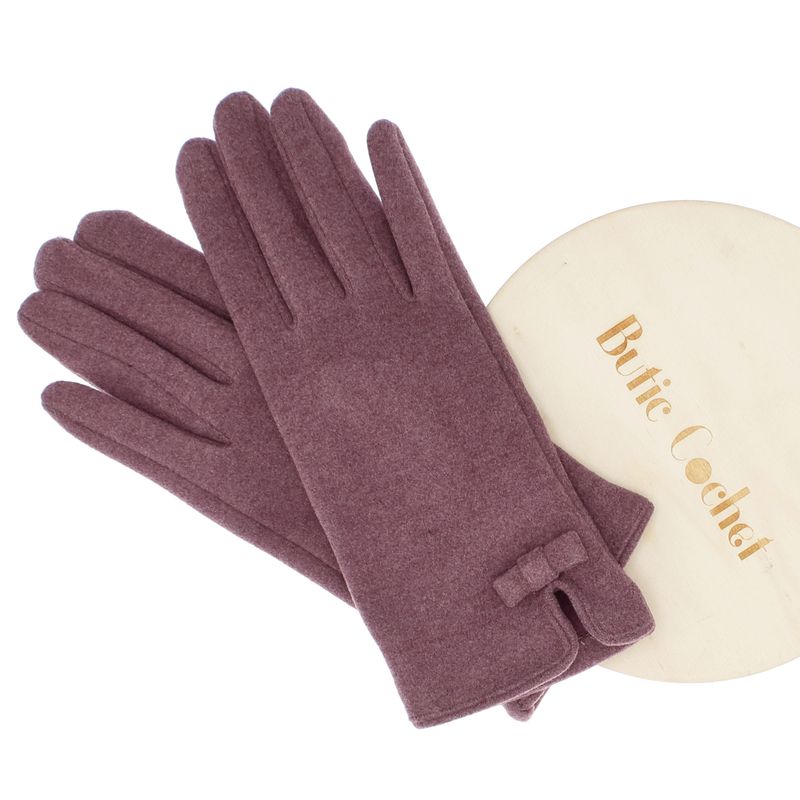 Fashion, accesorii si bijuterii - Femei - Accesorii femei - Manusi femei - Manusi dama, de iarna, din material sintetic, cu degete, one size, Mov - MA378 - Infinity.ro
