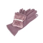 Fashion, accesorii si bijuterii - Femei - Accesorii femei - Manusi femei - Manusi dama, de iarna, din material sintetic si bumbac, cu degete, model cu ciucure, one size, Mov - MA334 - Infinity.ro