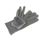 Fashion, accesorii si bijuterii - Femei - Accesorii femei - Manusi femei - Manusi dama, de iarna, din material sintetic si bumbac, cu degete, model cu fundita, one size, Gri - MA328 - Infinity.ro