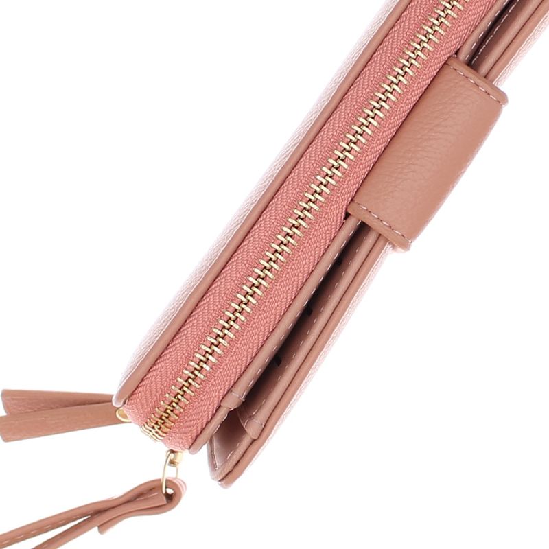 Fashion, accesorii si bijuterii - Femei - Accesorii femei - Portofele femei - Portofel de dama, din material sintetic, ButicCochet, 19x9x3 cm, Roz - PR1138 - Infinity.ro