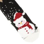 Fashion, accesorii si bijuterii - Femei - Lenjerie si pijamale femei - Sosete si ciorapi femei - Ciorapi cu motive de Craciun, 50% acril 50% poliester, Tina,  marime 35-41, Negru - SCR381 - Infinity.ro
