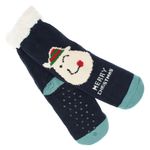 Fashion, accesorii si bijuterii - Femei - Lenjerie si pijamale femei - Sosete si ciorapi femei - Ciorapi cu motive de Craciun, 50% acril 50% poliester, Tina,  marime 35-41, Bleumarin - SCR389 - Infinity.ro