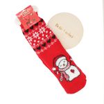 Fashion, accesorii si bijuterii - Femei - Lenjerie si pijamale femei - Sosete si ciorapi femei - Ciorapi cu motive de Craciun, 90% bumbac, Tina,  marime 35-41, Rosu - SCR397 - Infinity.ro