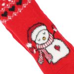 Fashion, accesorii si bijuterii - Femei - Lenjerie si pijamale femei - Sosete si ciorapi femei - Ciorapi cu motive de Craciun, 90% bumbac, Tina,  marime 35-41, Rosu - SCR397 - Infinity.ro