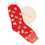 Fashion, accesorii si bijuterii - Femei - Lenjerie si pijamale femei - Sosete si ciorapi femei - Ciorapi cu motive de Craciun, 90% bumbac, Tina,  marime 35-41, Rosu - SCR398 - Infinity.ro