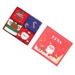 Fashion, accesorii si bijuterii - Femei - Lenjerie si pijamale femei - Sosete si ciorapi femei - Set 4 sosete fara cusaturi, cu motive de Craciun, Tina, 85% bumbac, marime 36-41, Multicolor - SCR409 - Infinity.ro