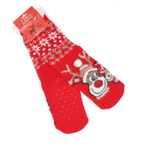 Fashion, accesorii si bijuterii - Femei - Lenjerie si pijamale femei - Sosete si ciorapi femei - Ciorapi cu motive de Craciun, 90% bumbac, Tina,  marme 35-41, Rosu - SCR393 - Infinity.ro