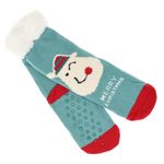 Fashion, accesorii si bijuterii - Femei - Lenjerie si pijamale femei - Sosete si ciorapi femei - Ciorapi cu motive de Craciun, 50% acril 50% poliester, Tina, marime 35-41, Turcoaz - SCR391 - Infinity.ro