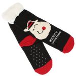 Fashion, accesorii si bijuterii - Femei - Lenjerie si pijamale femei - Sosete si ciorapi femei - Ciorapi cu motive de Craciun, 50% acril 50% poliester, Tina,  marime 35-41, Negru - SCR386 - Infinity.ro