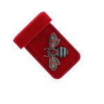 Market - Cadouri - Martisoare - Accesoriu dama, Brosa, din metal, Buticcochet, 5x8 cm, model Albina, Rosu - MR601 - Infinity.ro