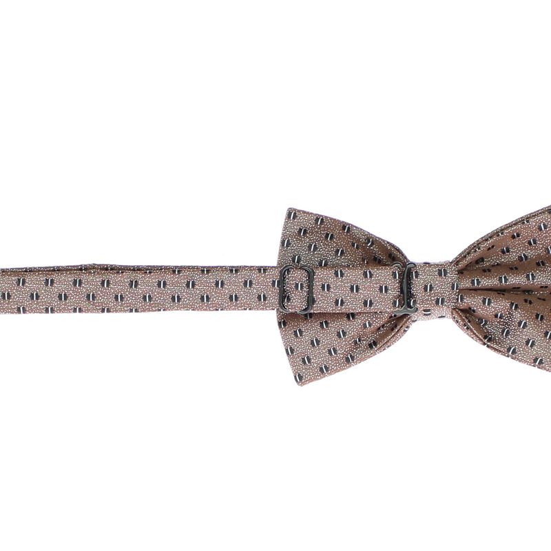 Fashion, accesorii si bijuterii - Barbati - Accesorii barbati - Cravate si papioane barbati - Set 3 piese, papion, butoni si batista, pentru barbati, ButicCochet, imprimeu stilizat, Maro - SETP254 - Infinity.ro