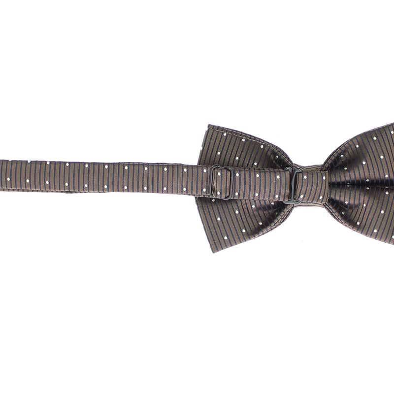 Fashion, accesorii si bijuterii - Barbati - Accesorii barbati - Cravate si papioane barbati - Set 3 piese, papion, butoni si batista, pentru barbati, ButicCochet, imprimeu stilizat, kaki - SETP263 - Infinity.ro