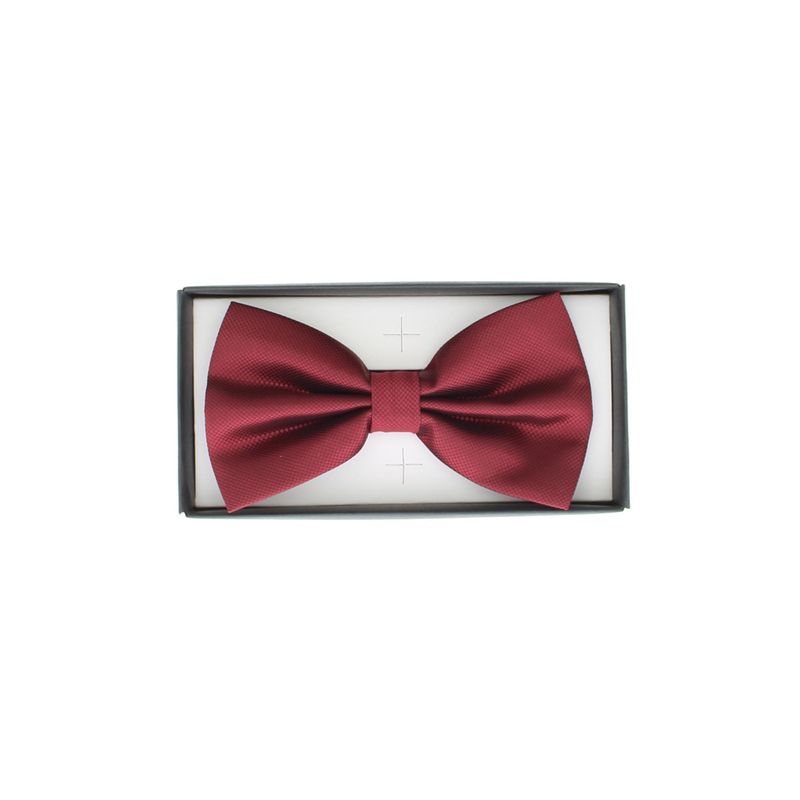 Fashion, accesorii si bijuterii - Barbati - Accesorii barbati - Cravate si papioane barbati - Papion barbatesc, Buticcochet, din material sintetic, 7x12 cm, Visiniu - PAP256 - Infinity.ro
