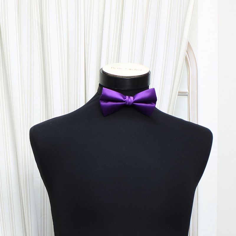 Fashion, accesorii si bijuterii - Barbati - Accesorii barbati - Cravate si papioane barbati - Papion barbatesc, Buticcochet, din material sintetic, 7x12 cm, Mov - PAP311 - Infinity.ro