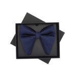 Fashion, accesorii si bijuterii - Barbati - Accesorii barbati - Cravate si papioane barbati - Papion barbatesc, Buticcochet, din material sintetic, 10x12 cm, Bleumarin - PAP346 - Infinity.ro