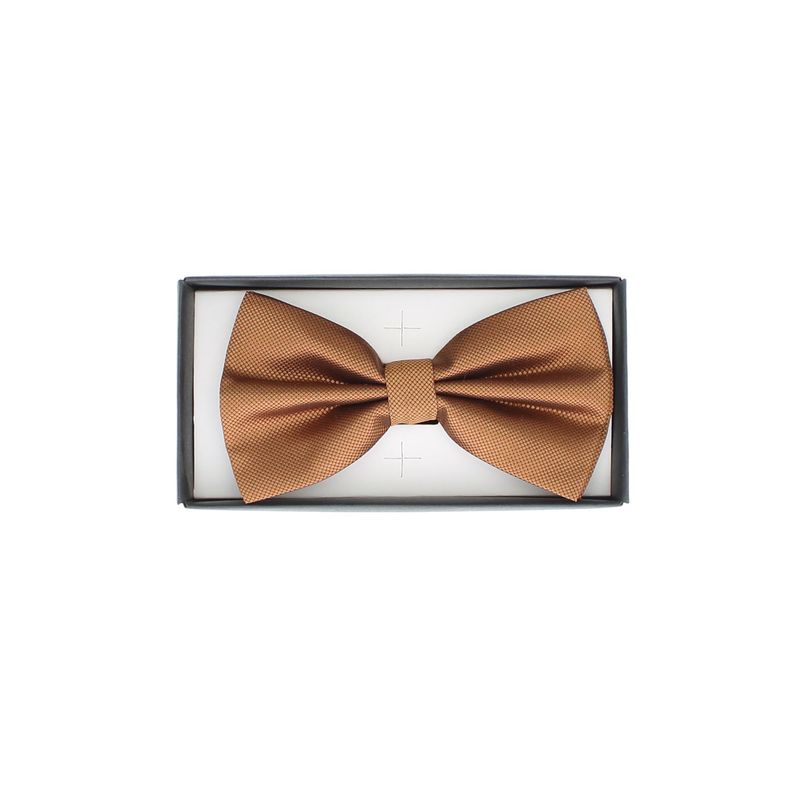 Fashion, accesorii si bijuterii - Barbati - Accesorii barbati - Cravate si papioane barbati - Papion barbatesc, Buticcochet, din material sintetic, 7x12 cm, Aramiu - PAP284 - Infinity.ro
