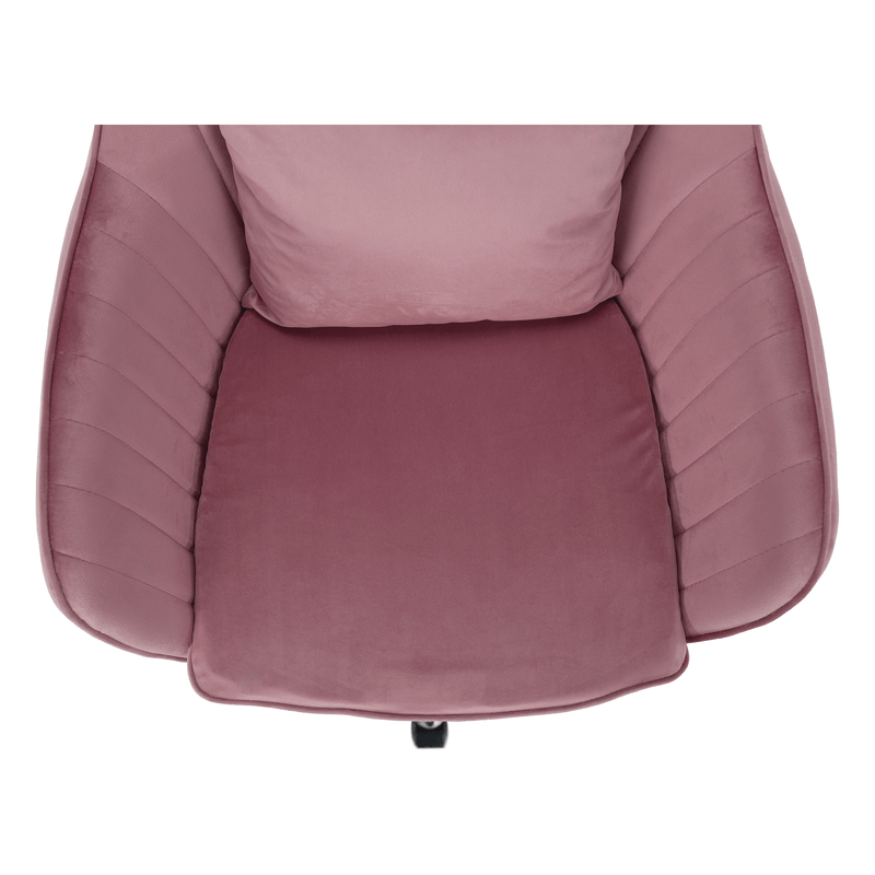 Casa si Gradina - Mobilier - Scaune si fotolii - Scaune - Scaun de birou, tesatura de catifea roz / crom, KLIAN - Infinity.ro