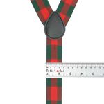 Fashion, accesorii si bijuterii - Barbati - Accesorii barbati - Alte accesorii barbati - Bretele adulti unisex, Buticcochet, din material sintetic, inchizatori metalice, 35 mm, Verde cu rosu - BR427 - Infinity.ro