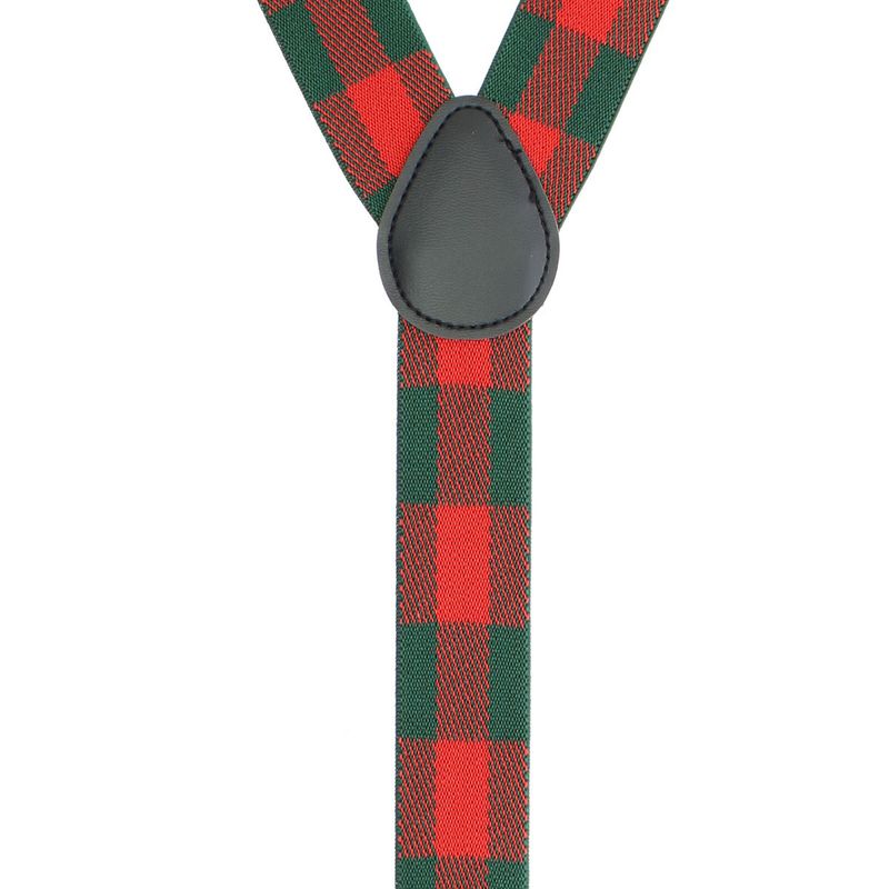 Fashion, accesorii si bijuterii - Barbati - Accesorii barbati - Alte accesorii barbati - Bretele adulti unisex, Buticcochet, din material sintetic, inchizatori metalice, 35 mm, Verde cu rosu - BR427 - Infinity.ro