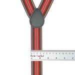 Fashion, accesorii si bijuterii - Barbati - Accesorii barbati - Alte accesorii barbati - Bretele adulti unisex, Buticcochet, din material sintetic, inchizatori metalice, 35 mm, maro cu rosu - BR428 - Infinity.ro