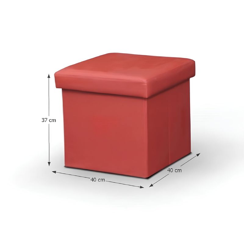 Casa si Gradina - Mobilier - Scaune si fotolii - Tabureti - Taburet pliabil, piele eco rosie, TELA NEW - Infinity.ro