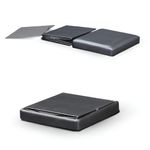 Casa si Gradina - Mobilier - Scaune si fotolii - Tabureti - Taburet pliabil, piele eco neagra, TELA NEW - Infinity.ro