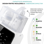 Jucarii, Copii si Bebe - Hrana si alaptare - Biberoane, suzete si accesorii hranire - Incalzitoare si termosuri bebe - Incalzitor Dublu pentru biberoane, Multifunctional 9 in 1, Sterilizator electric Qova® cu Ecran tactil, Incalzire Lapte - Infinity.ro