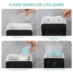 Jucarii, Copii si Bebe - Hrana si alaptare - Biberoane, suzete si accesorii hranire - Incalzitoare si termosuri bebe - Incalzitor Dublu pentru biberoane, Multifunctional 9 in 1, Sterilizator electric Qova® cu Ecran tactil, Incalzire Lapte - Infinity.ro