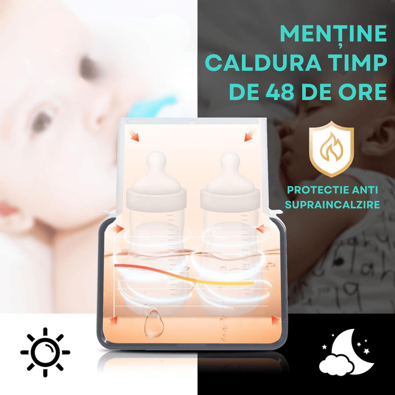 Jucarii, Copii si Bebe - Hrana si alaptare - Biberoane, suzete si accesorii hranire - Incalzitoare si termosuri bebe - Incalzitor Dublu pentru biberoane, Multifunctional 9 in 1, Sterilizator electric Qova® cu Ecran tactil, Incalzire Lapte - Infinity.ro