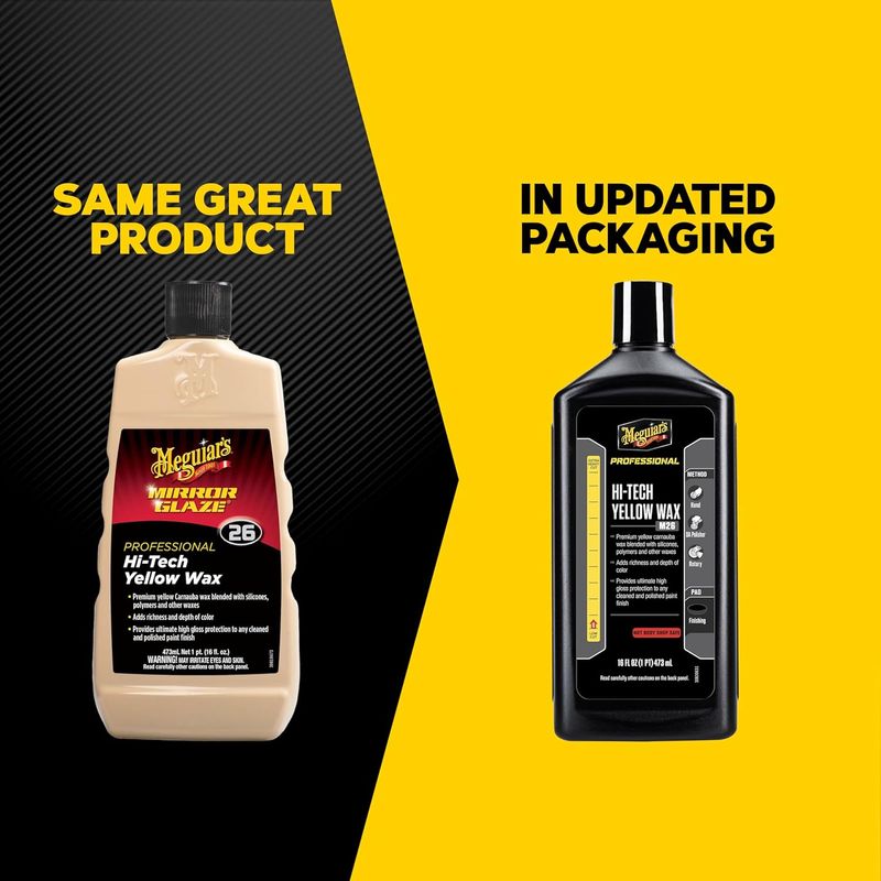 Auto si Moto - Intretinere auto - Produse curatare auto - Ceara auto aplicabila Meguiar's, 473ml, Mirror Glaze Hi-Tech Yellow Wax - Infinity.ro