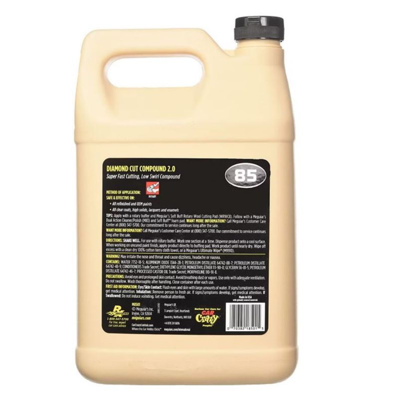 Auto si Moto - Intretinere auto - Masini de polisat si accesorii - Polish auto profesional, abraziv, Meguiars, 85 Diamond-Cut Compound 2.0, 3.79L - Infinity.ro