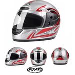 Auto si Moto - Moto - Echipamente protectie moto - Casti moto - Casca Moto/Scuter Full Face FIXATO, Viziera Detasabila, Marime Universala 59-62cm, Gri - Infinity.ro