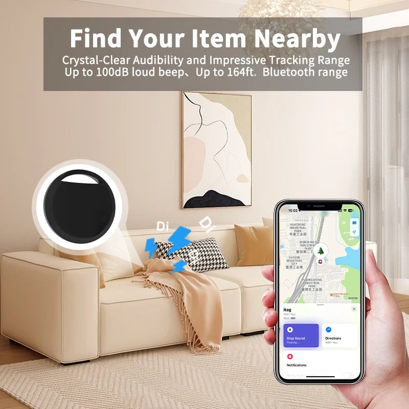 Auto si Moto - Electronice auto - Accesorii electronice auto - Mini GPS Tracker FIXATO, dispozitiv anti-pierdere, localizare in timp real, compatibil Apple Find My,pentru masini,Negru - Infinity.ro