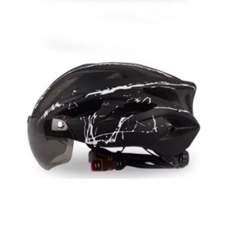 Sport si Outdoor - Echipament Sportiv - Accesorii echipament sportiv - Casti de protectie - Casca protectie Bicicleta/Trotineta Electrica FIXATO, Viziera detasabila,Aerodinamica,Dimensiune reglabila, Negru cu Alb - Infinity.ro