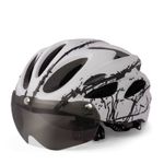 Sport si Outdoor - Echipament Sportiv - Accesorii echipament sportiv - Casti de protectie - Casca protectie Bicicleta/Trotineta Electrica FIXATO, Viziera detasabila,Aerodinamica,Dimensiune reglabila, Alb cu Negru - Infinity.ro