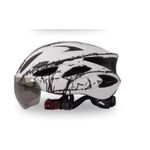 Sport si Outdoor - Echipament Sportiv - Accesorii echipament sportiv - Casti de protectie - Casca protectie Bicicleta/Trotineta Electrica FIXATO, Viziera detasabila,Aerodinamica,Dimensiune reglabila, Alb cu Negru - Infinity.ro