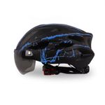 Sport si Outdoor - Echipament Sportiv - Accesorii echipament sportiv - Casti de protectie - Casca protectie Bicicleta/Trotineta Electrica FIXATO, Viziera detasabila, Dimensiune reglabila, Negru cu Albastru - Infinity.ro
