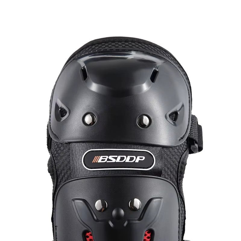 Auto si Moto - Moto - Echipamente protectie moto - Imbracaminte moto - Set Protectii Moto pentru Genunchi si Coate, ABS Durabil, Usoare, Confortabile, Reglabile, Pentru Moto, Scuter, Negru - Infinity.ro