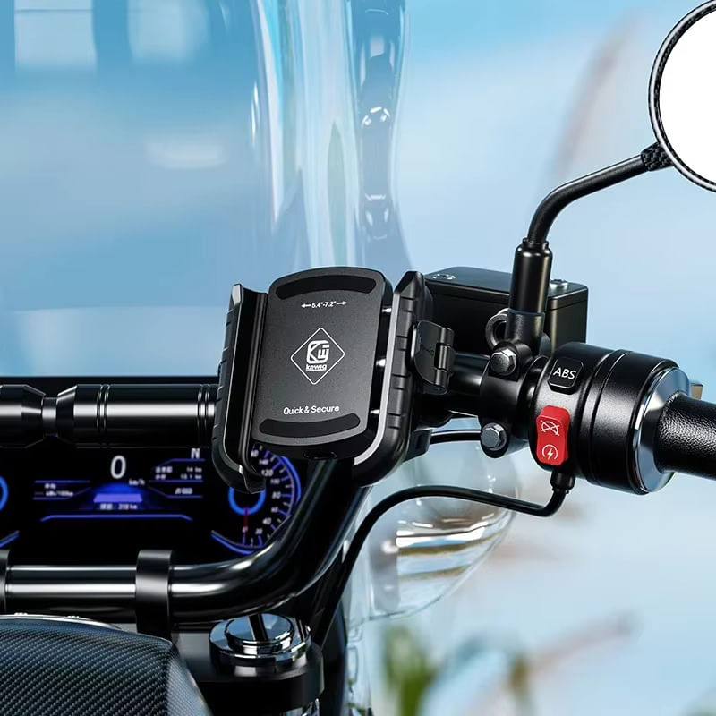 Auto si Moto - Moto - Accesorii moto si consumabile - Suport de telefon pentru Bicicleta/Motocicleta/Scuter/Trotineta, montare sigura, constructie durabila, FIXATO, Negru - Infinity.ro