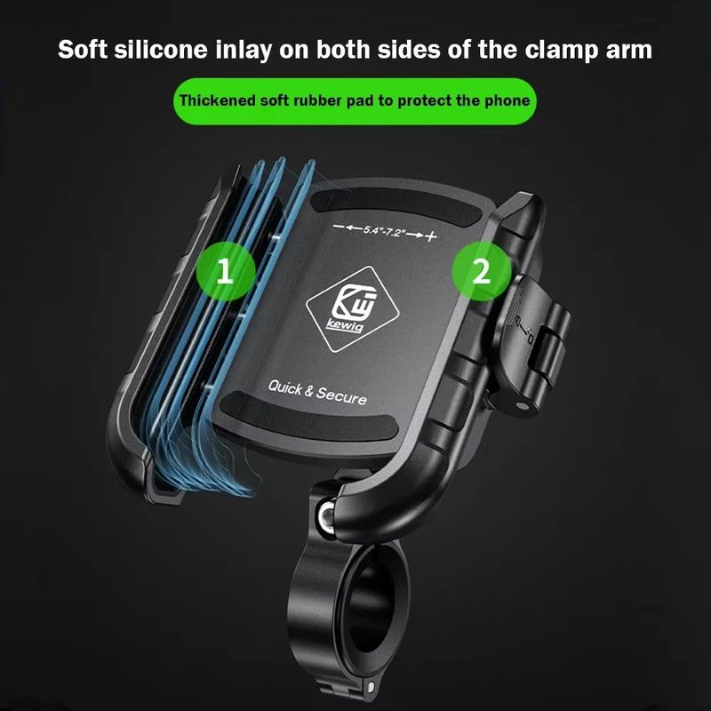 Auto si Moto - Moto - Accesorii moto si consumabile - Suport de telefon pentru Bicicleta/Motocicleta/Scuter/Trotineta, montare sigura, constructie durabila, FIXATO, Negru - Infinity.ro